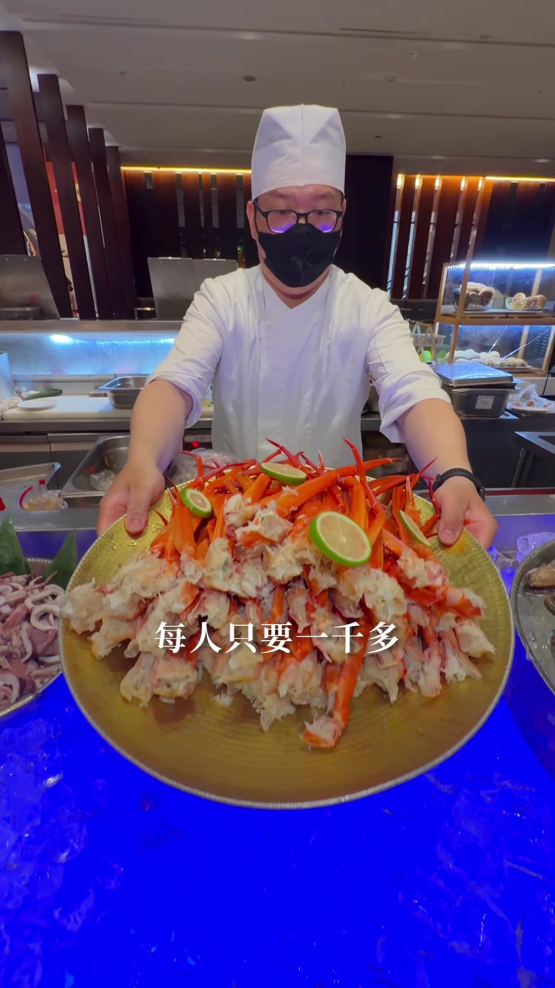 Food Recipe Buffet Features Seafood and Global Cuisine