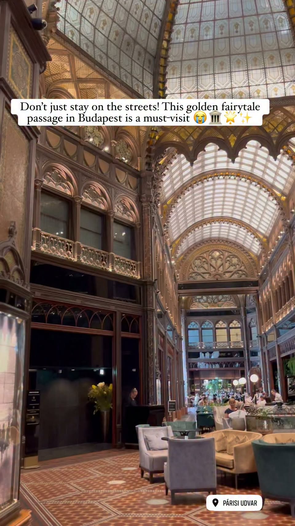 Budapest's Stunning Párisi Udvar Hotel Passage