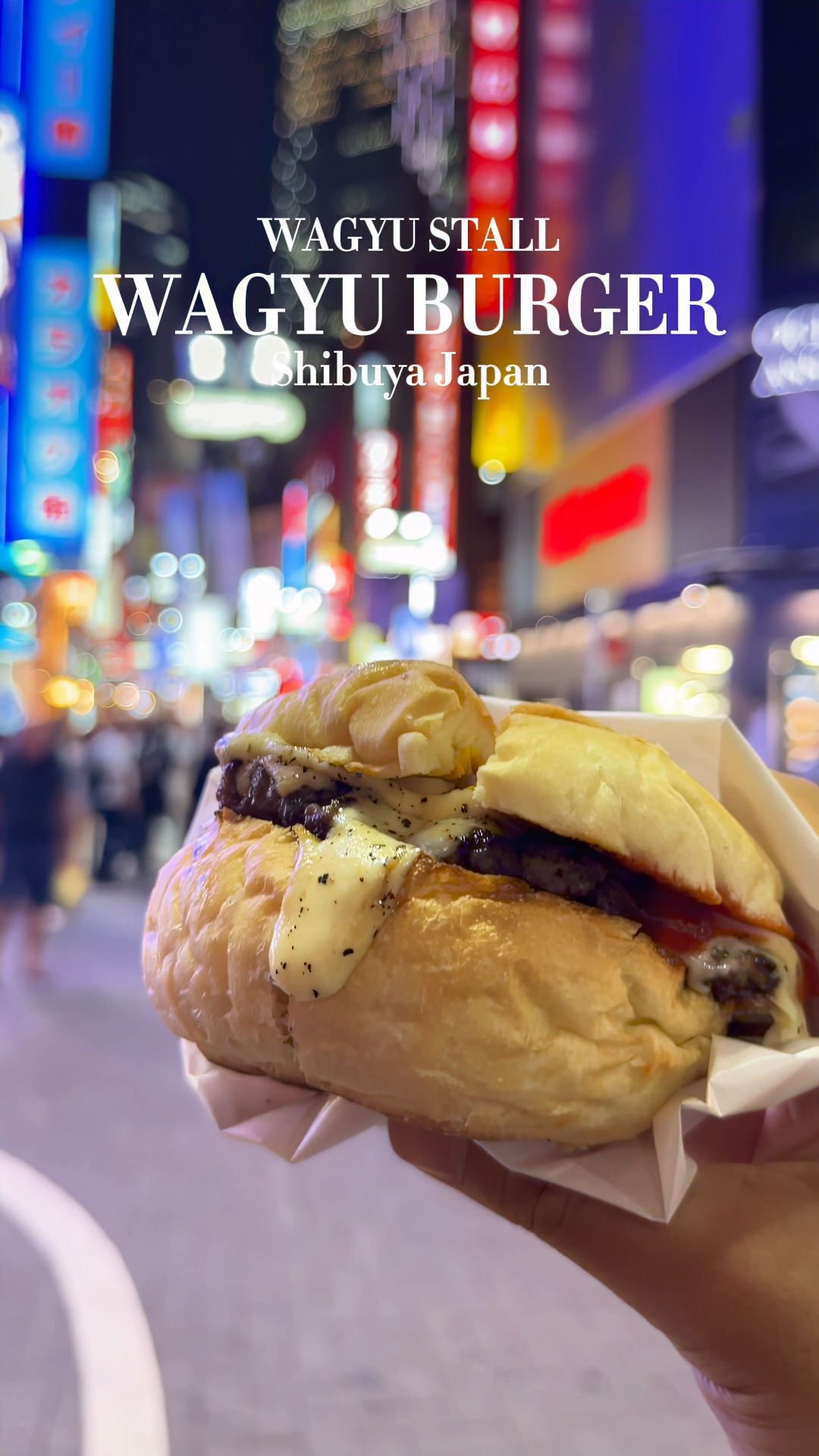 Halal Wagyu Burger Stall in Shibuya