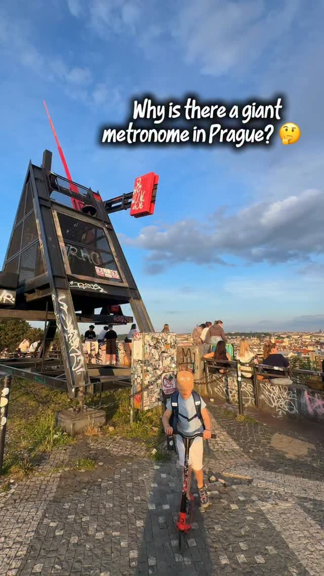 Prague's Metronome and Vltava River Views