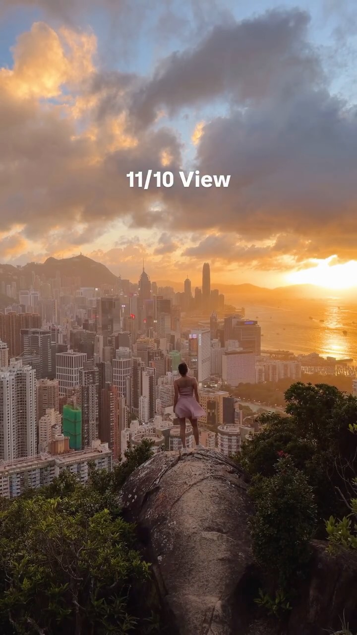 Hong Kong Sunset Views From Braemar Hill Peak