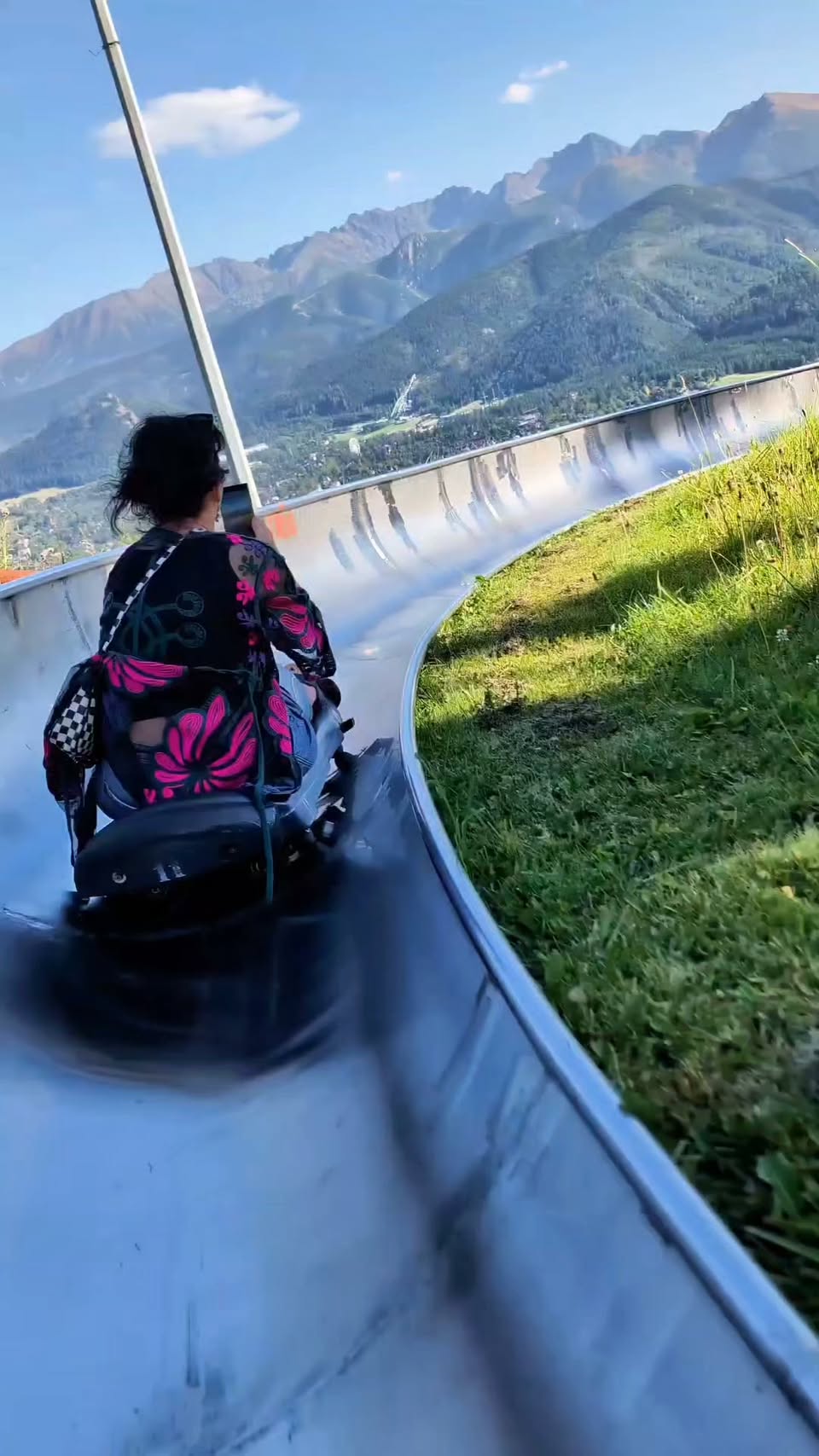 Gravitational Slide Fun with Tatra Mountain Views