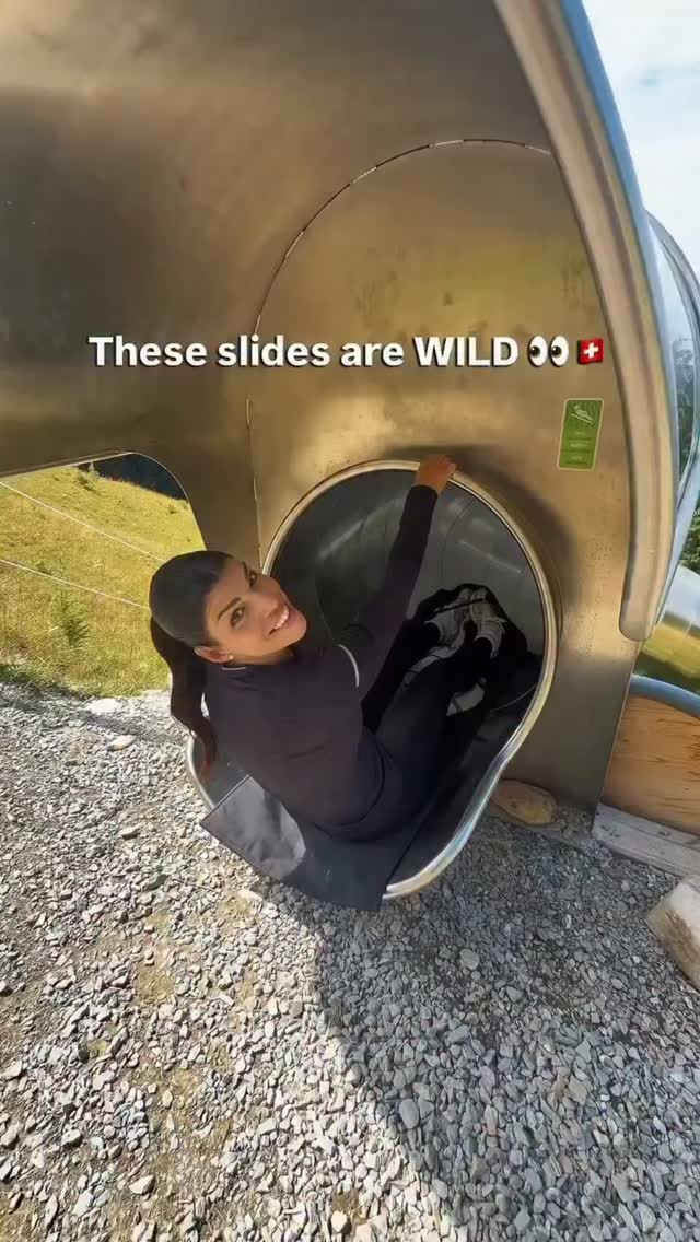 Swiss Mountain Hike Features Giant Slides