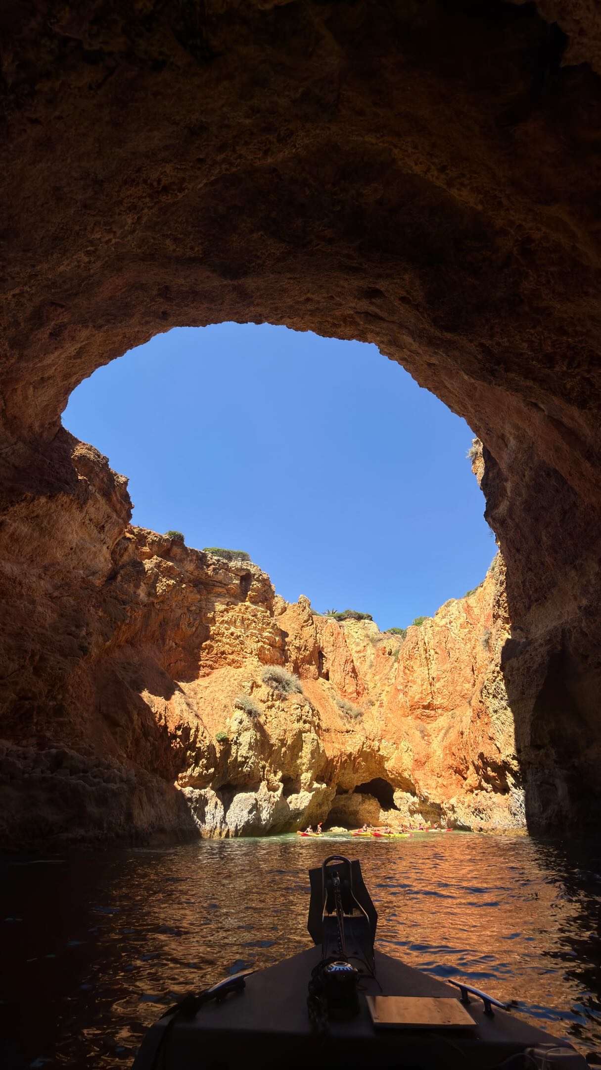 Golden Cliffs and Caves Along Portugal's Coast