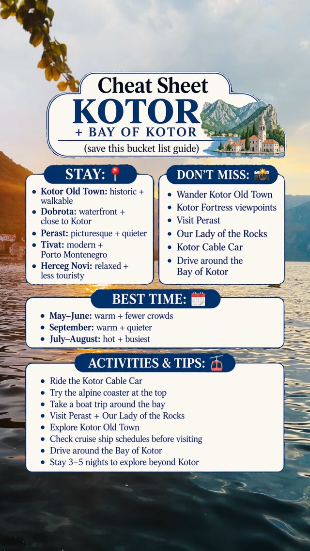 Bay of Kotor: Medieval Towns and Mountain Views