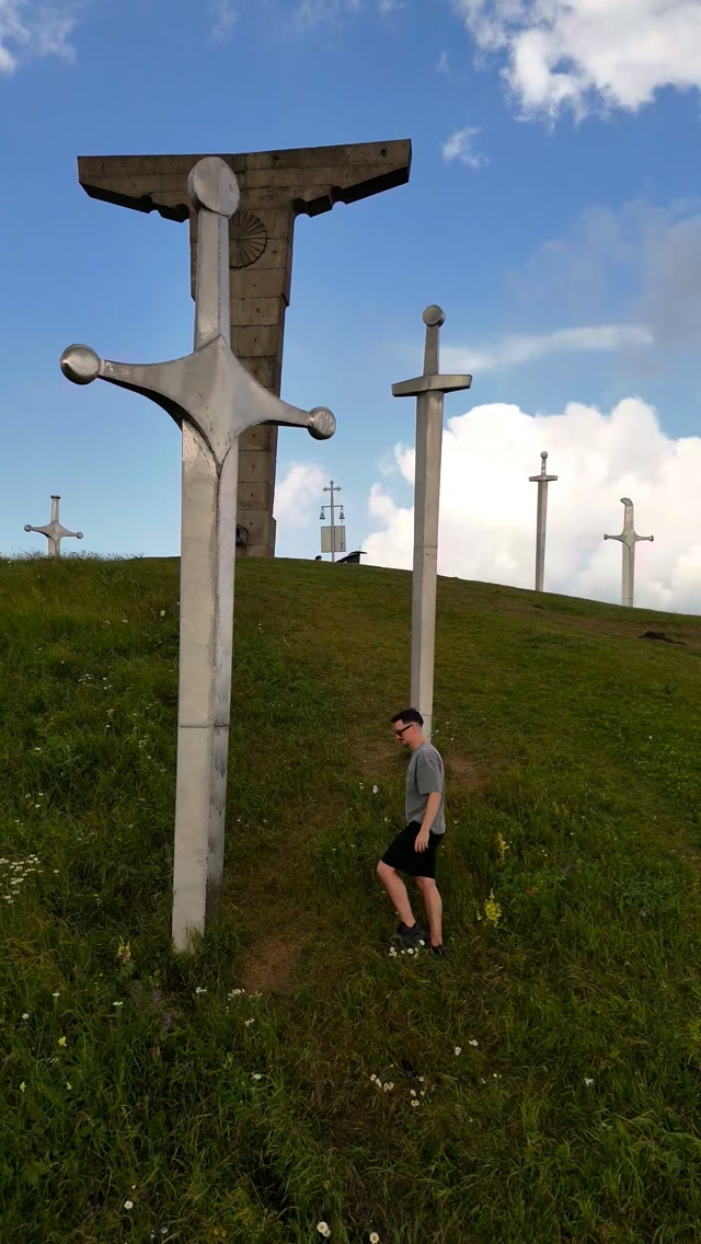 Didgori Battle Memorial With Giant Iron Swords