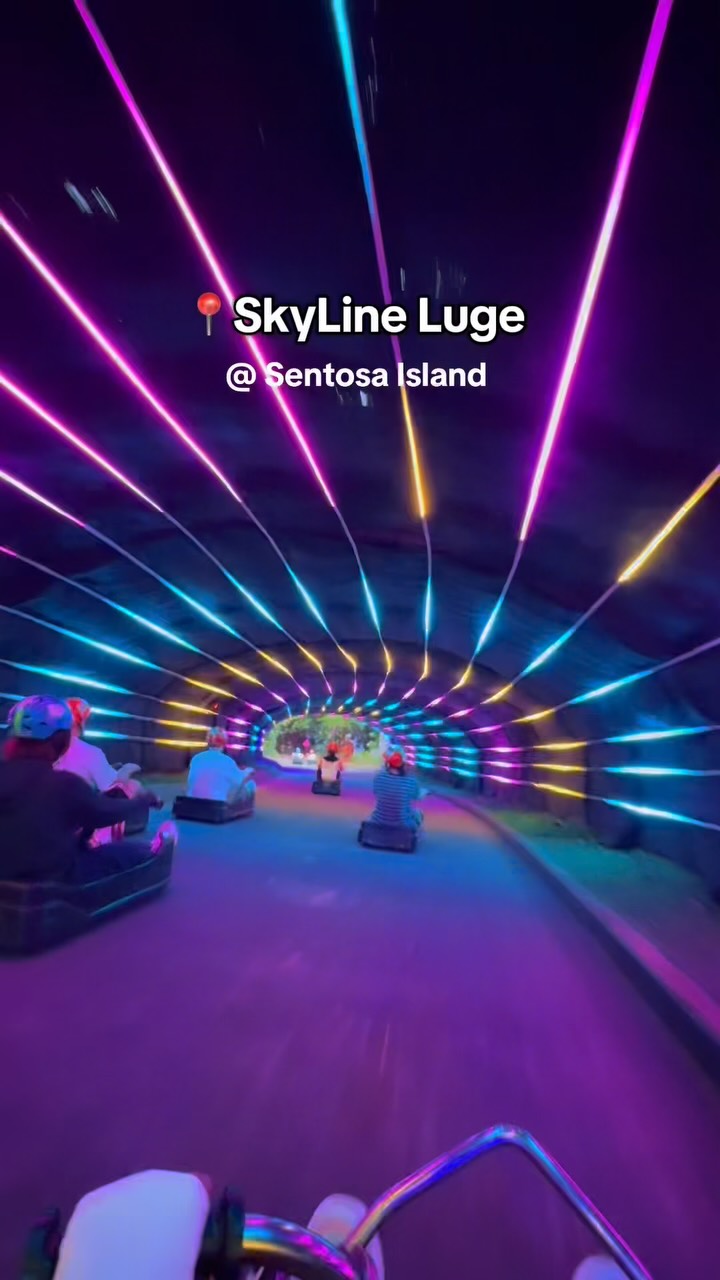 Sentosa Luge Experience With Colorful Tunnel