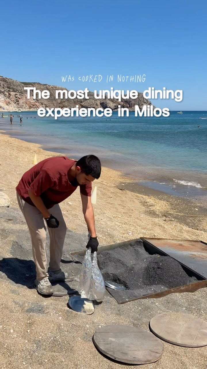 Milos Restaurant Cooked in Volcanic Sand