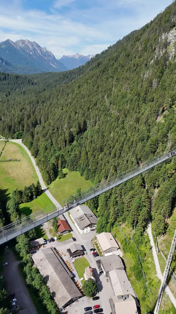 Highline179 Suspension Bridge in Mountain Landscape