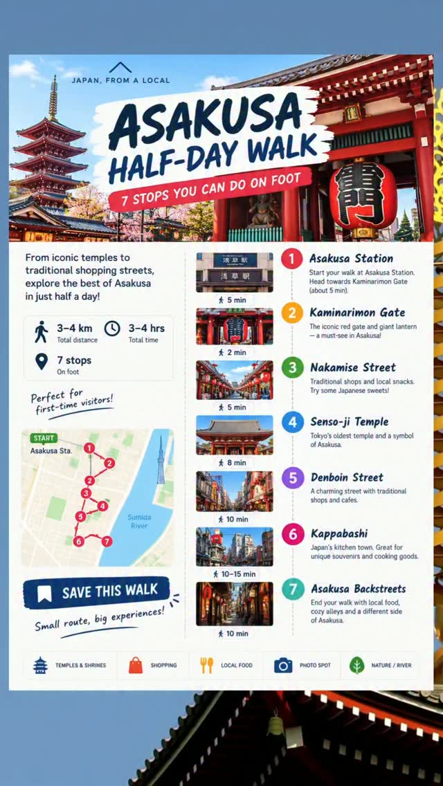 Asakusa Walking Tour: Temples, Shops, and Cuisine