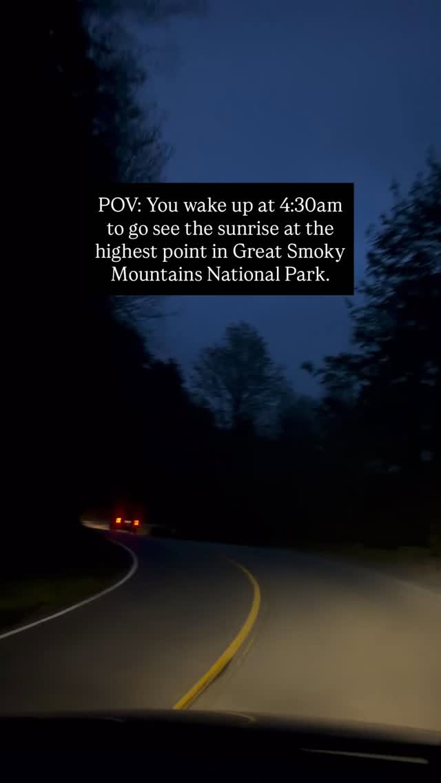 Sunrise Views From Highest Point In Great Smoky Mountains