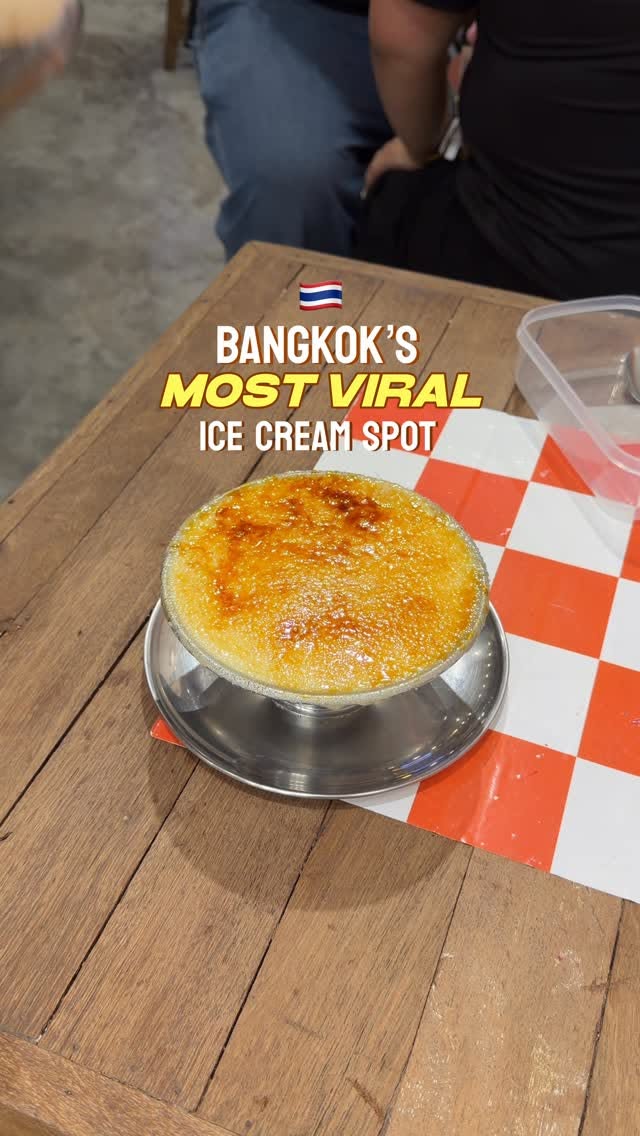 Bangkok's Viral Banana Crème Brûlée Ice Cream