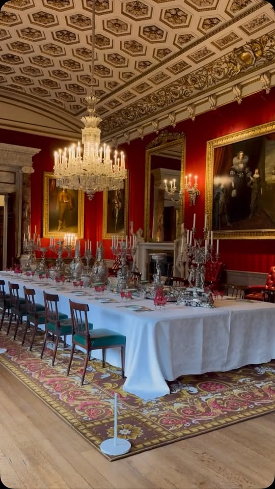 Chatsworth House: Grand Dining Room Table Setting
