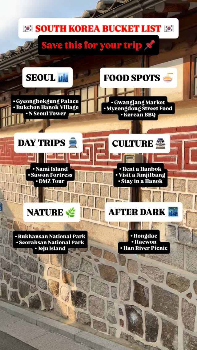 South Korea's Top Attractions: Palaces, Islands, and Parks