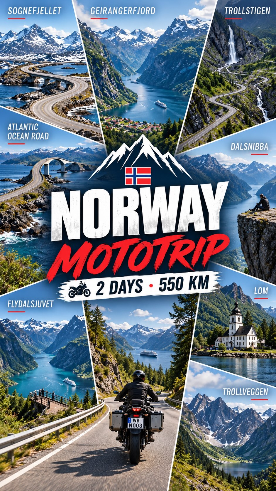 Spectacular Norwegian Roads For A Two-Day Biker Adventure