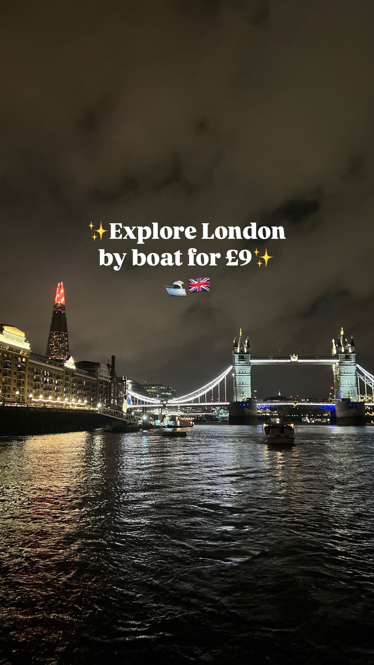 London Night Boat Tour Along the Thames