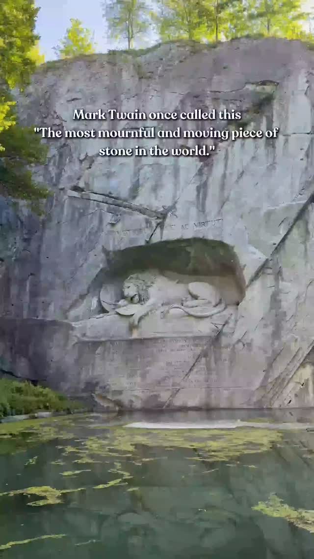 Lucerne's Famous Lion Monument Honors Swiss Guards
