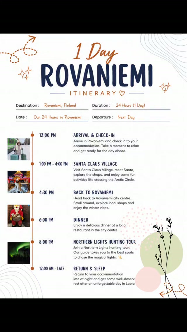Rovaniemi Itinerary: Santa Claus Village and Northern Lights