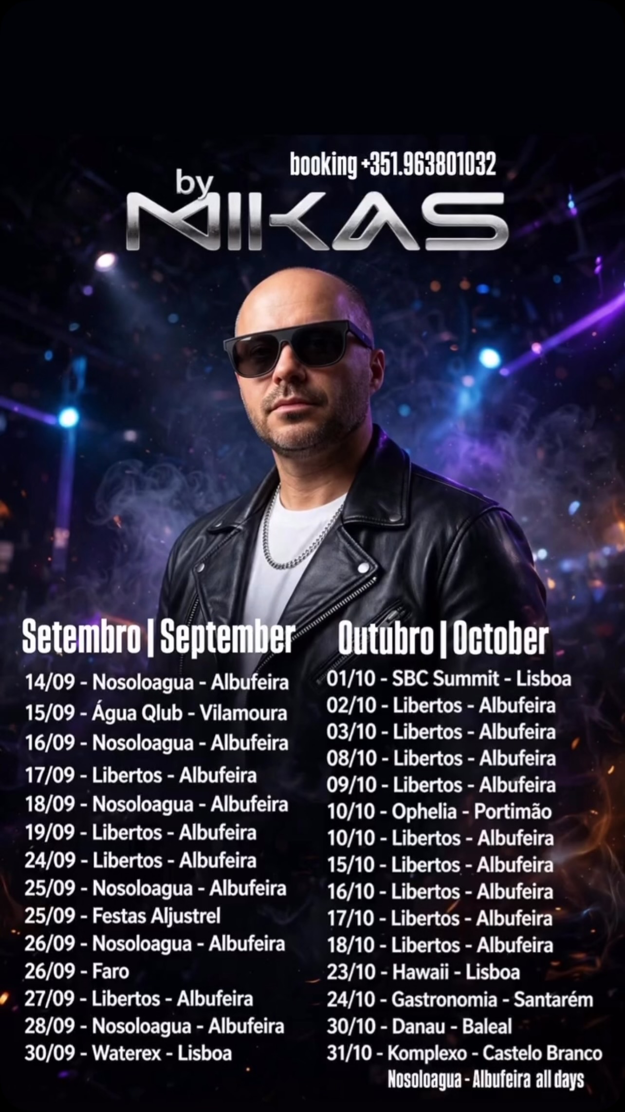 DJ Mikas's September & October Portugal Tour
