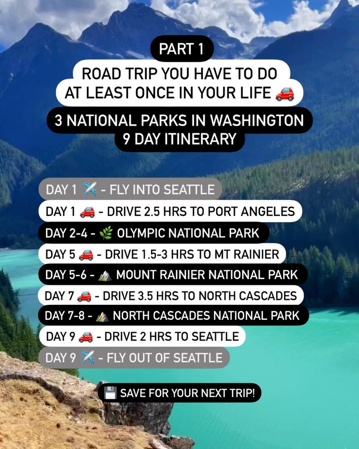 Washington National Parks Road Trip Itinerary