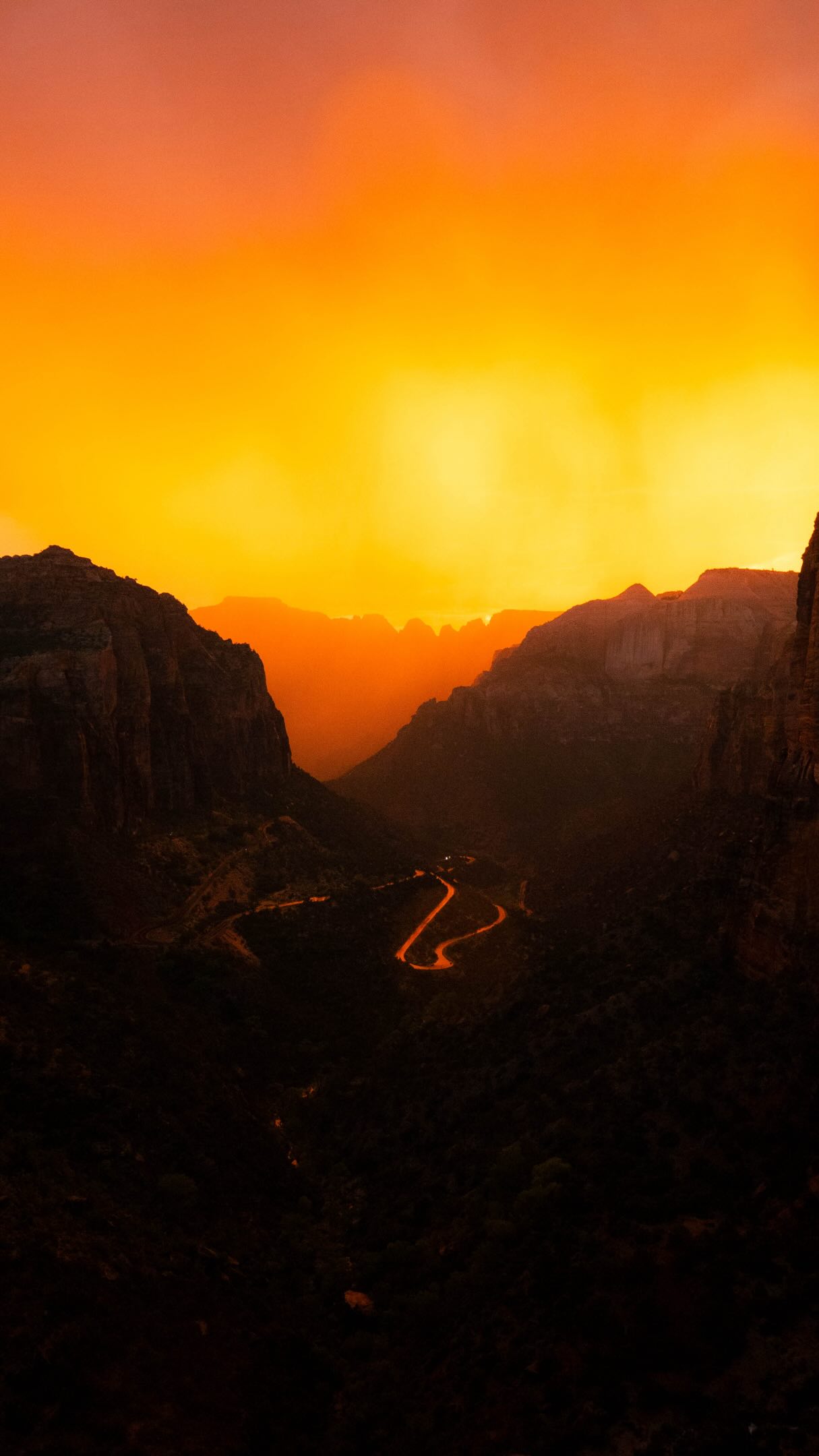 Zion National Park's Monsoon Sunset Views
