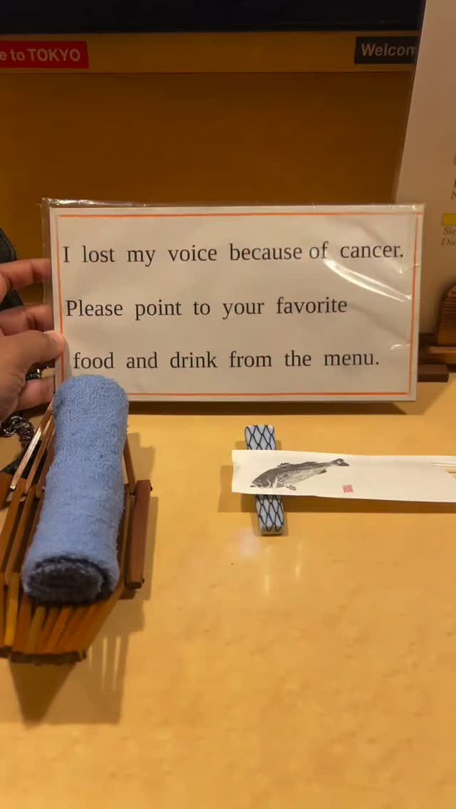 Tokyo Izakaya Chef Communicates Via Tablet