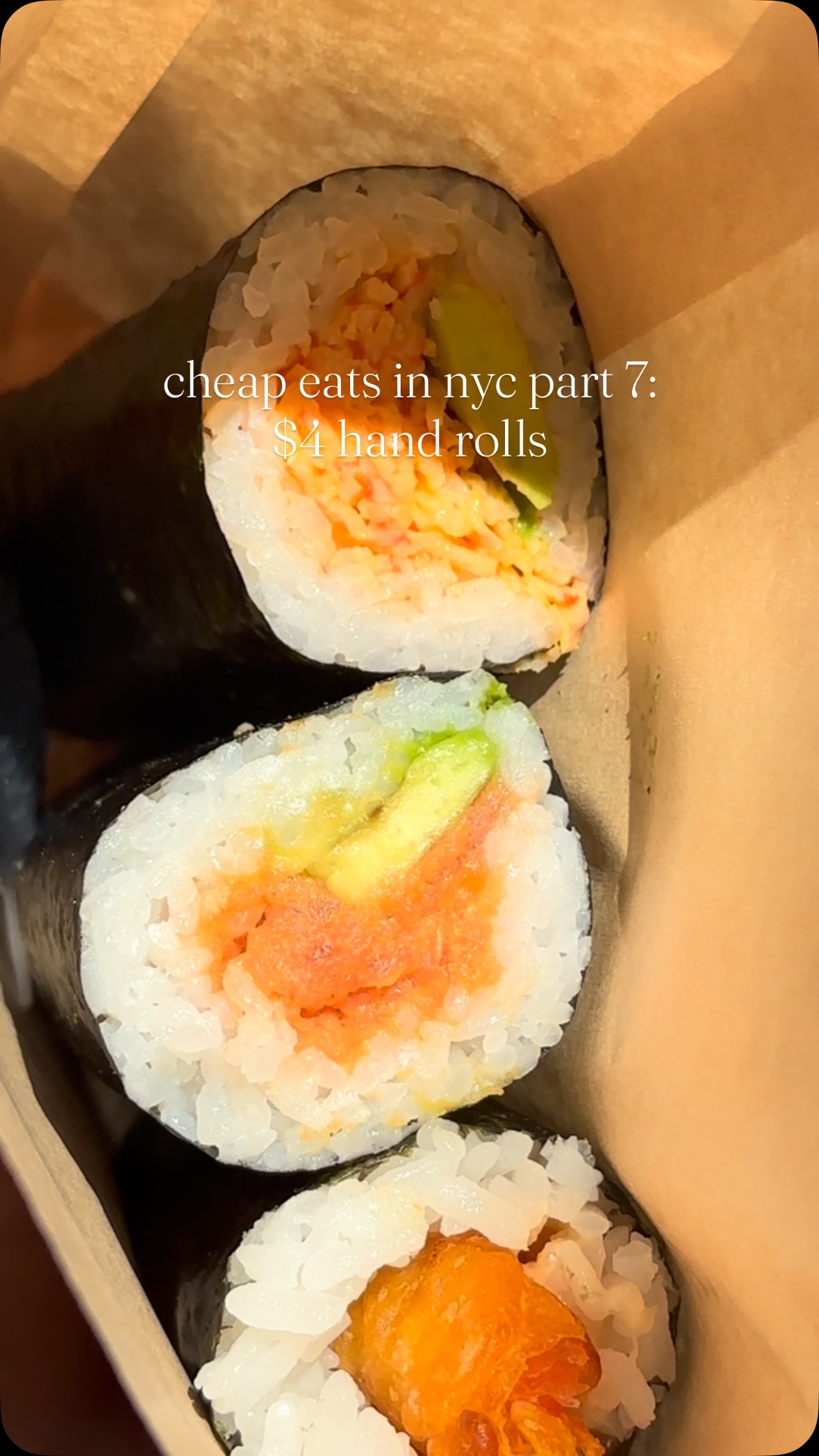 NYC Sushi Counter's Affordable Hand Rolls