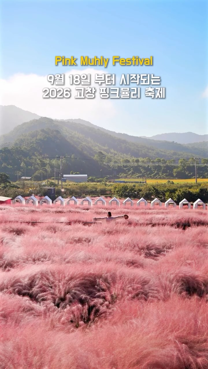 Pink Muhly Fields And Seonunsa Temple