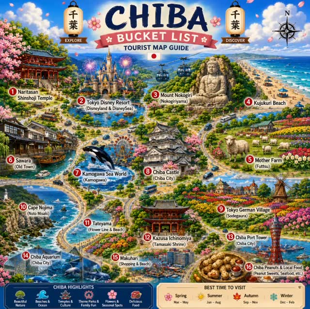12 Attractions in Chiba