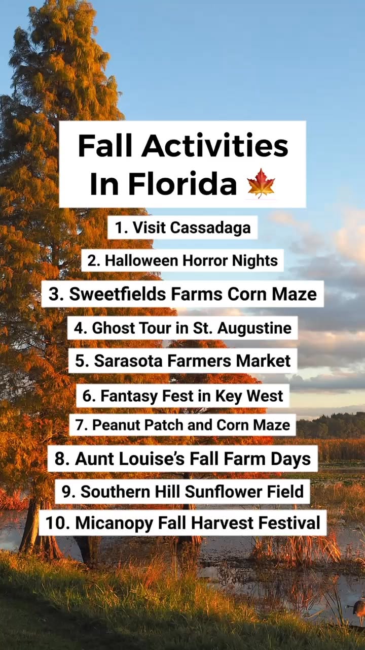 Florida Fall Activities and Festivals