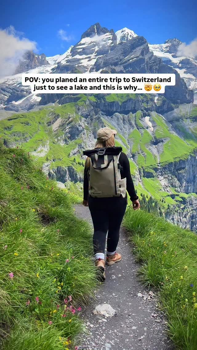Scenic Swiss Lake And Hiking Trail