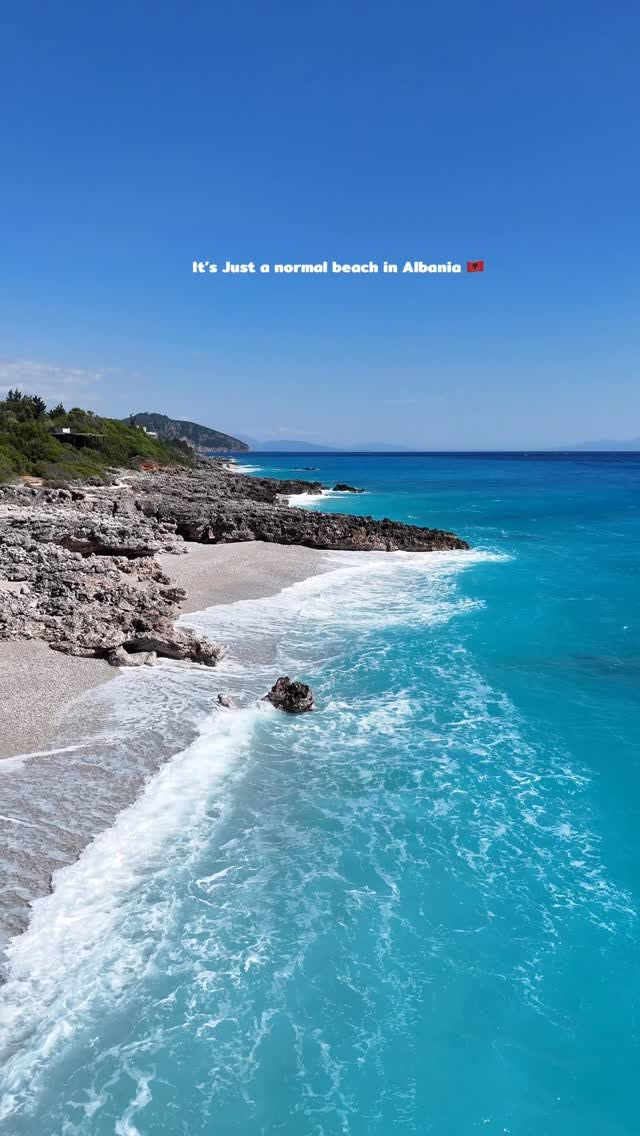 Dhërmiu Beach's Clear Blue Waters