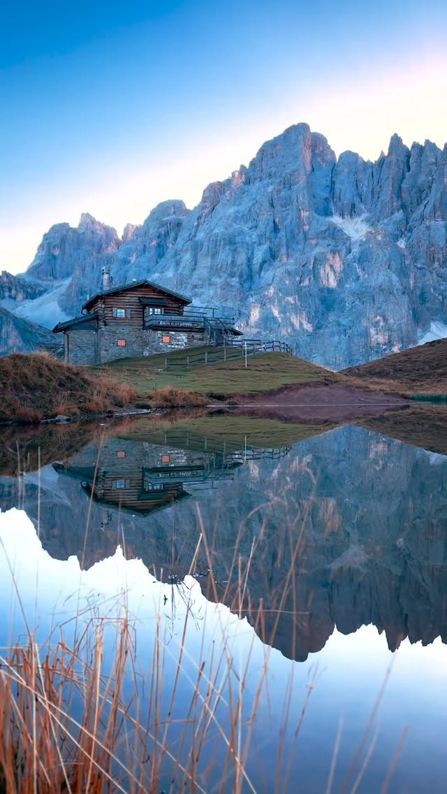 Reflecting on Dolomites Mountain Passes