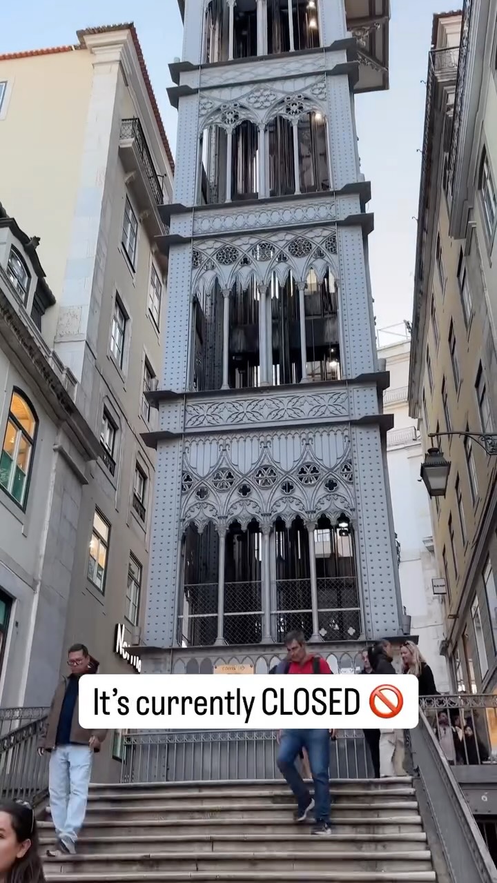 Lisbon Views From Santa Justa Lift And Largo Do Carmo