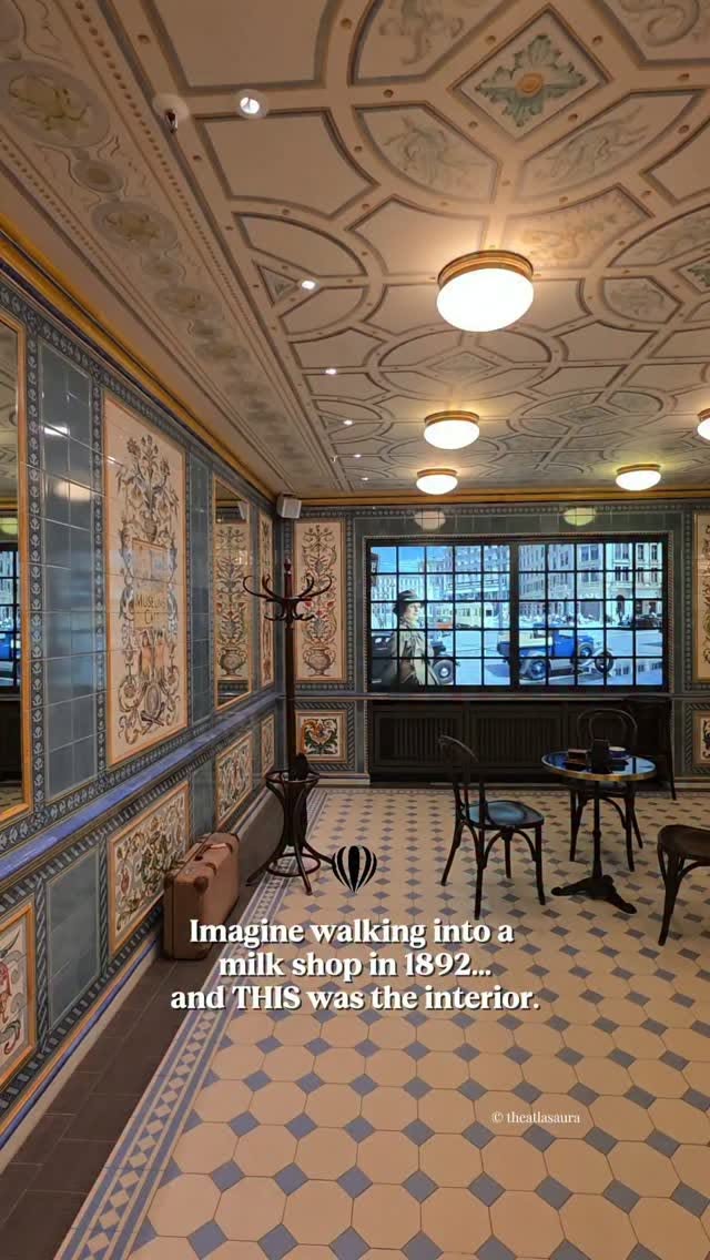 Ceramic-Tiled Interiors: A Dairy Shop and a Café