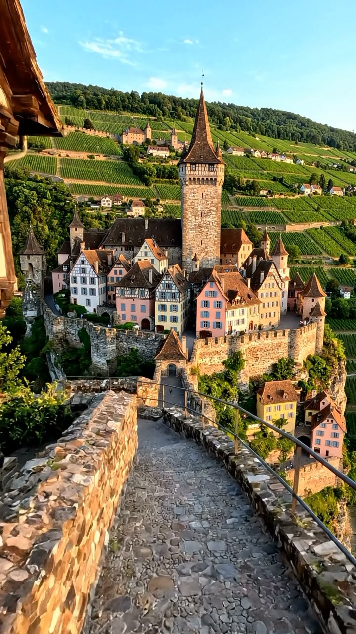 Medieval Village With Historic Tower