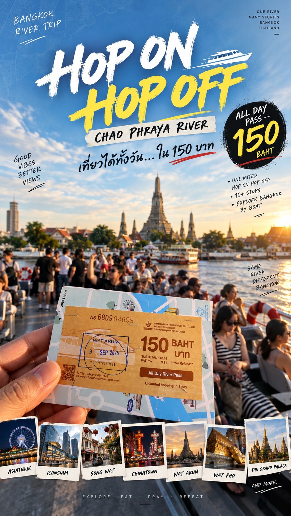 Chao Phraya River Bangkok Landmarks And Shopping Stops