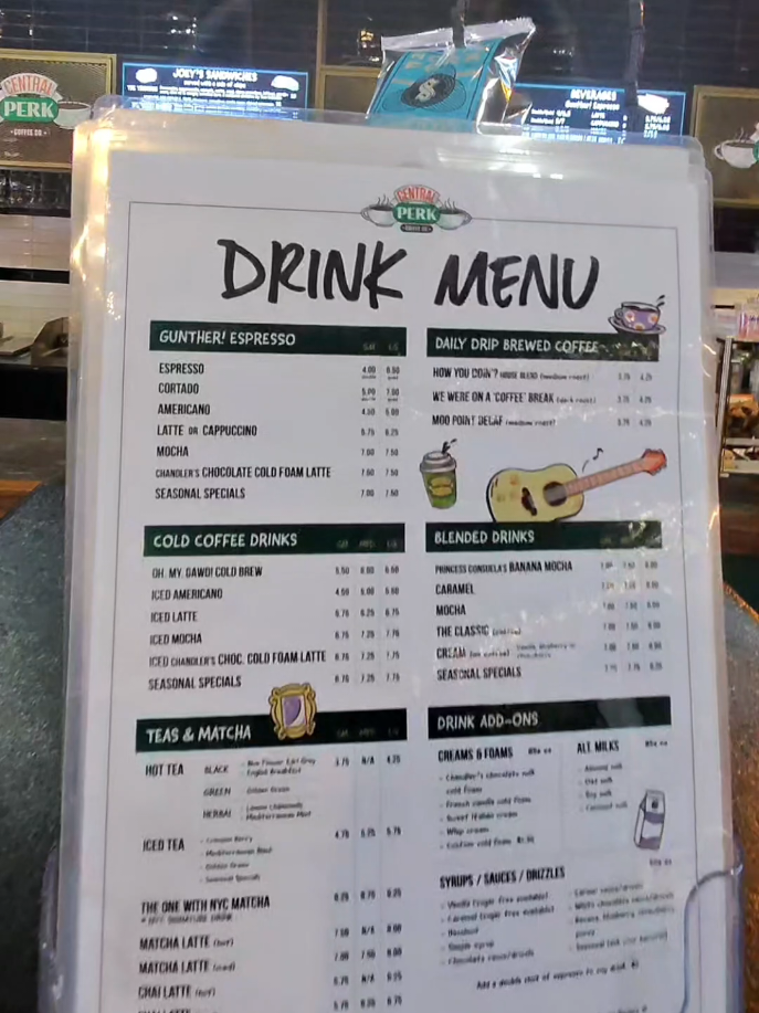 Central Perk Coffee Shop Replica Tour