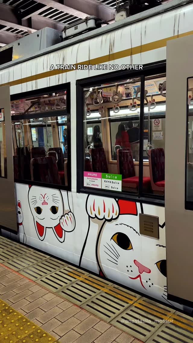 Cat-Themed Train to Tokyo's Lucky Cat Temple