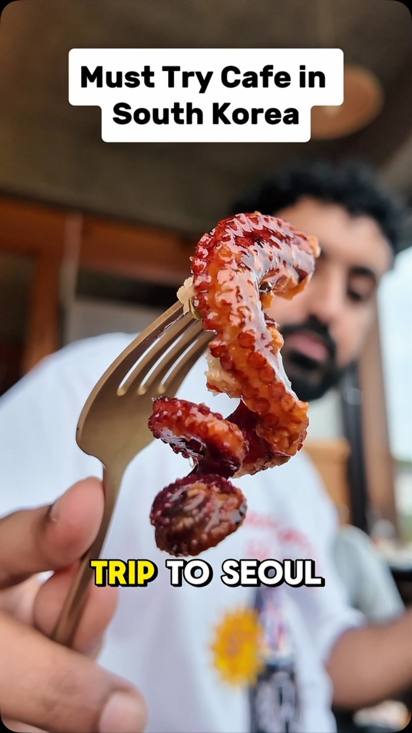 Seoul Cafe With Mountain Views And Charcoal Octopus