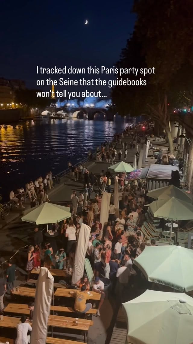 Paris Nightlife Along the Seine River