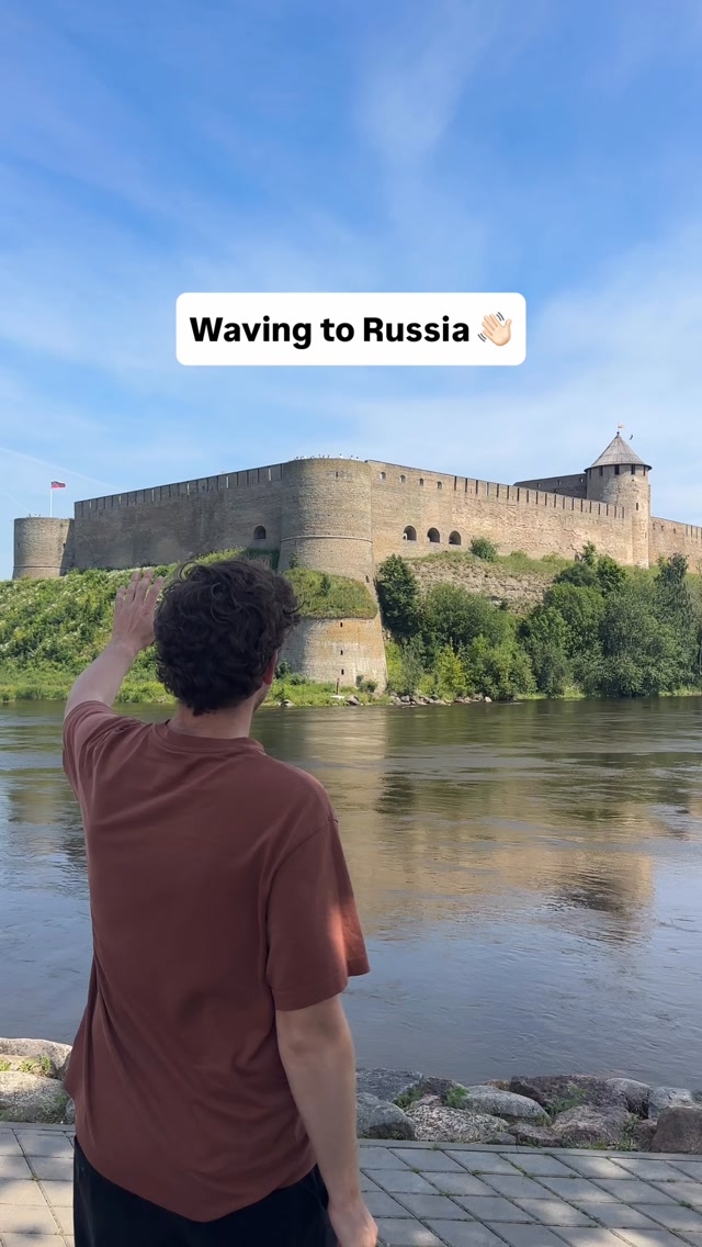 Narva Castle and Ivangorod Fortress Across River