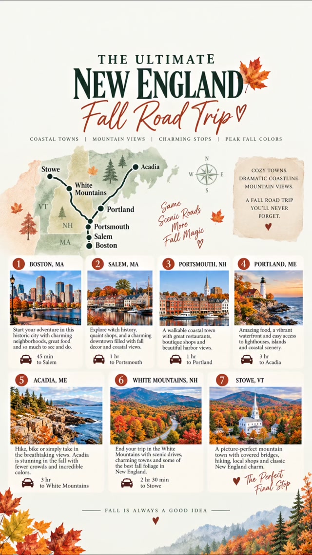 New England Fall Foliage Road Trip Itinerary
