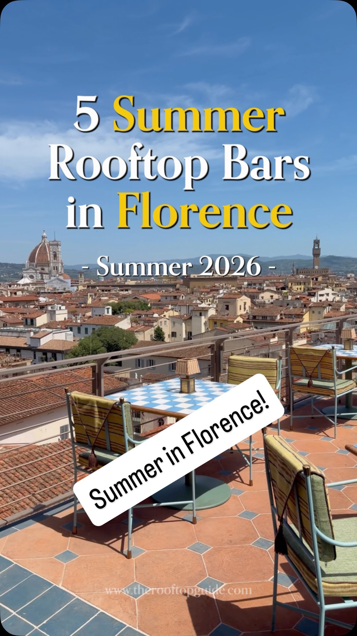 Florence Rooftop Bars Offer Sunset Views