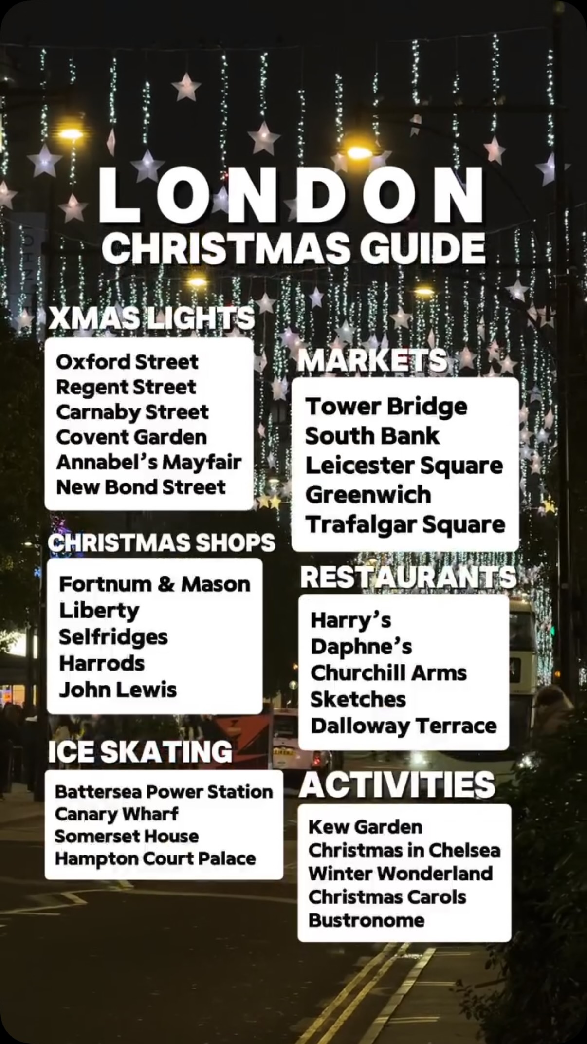 London's Festive Hotspots for Christmas 2026