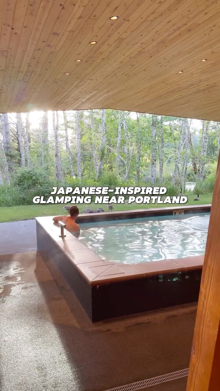 Japanese-Inspired Camping & Spa Near Portland