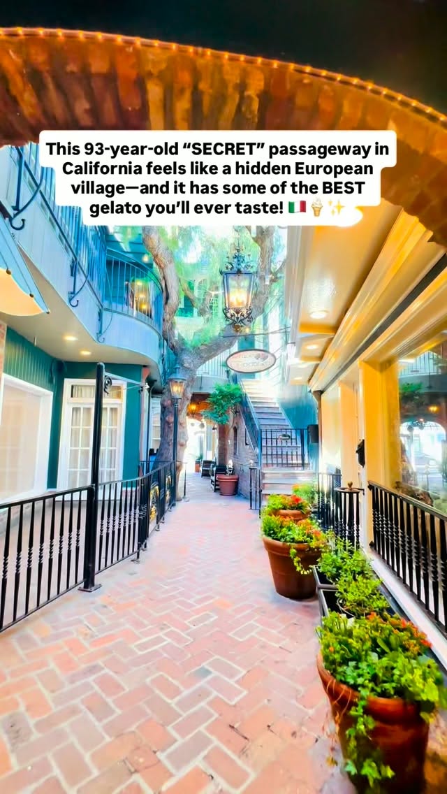 European-Inspired Alleyway With Chocolate and Gelato Shops