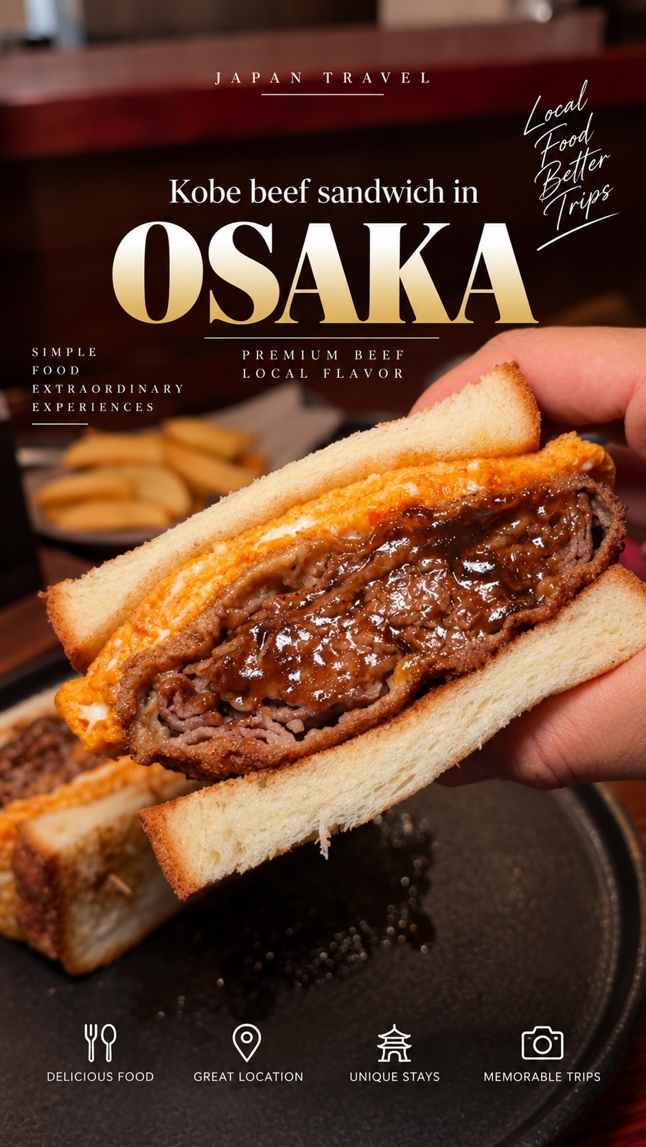 Kobe Beef Sandwiches Found Near Hozen-ji Temple