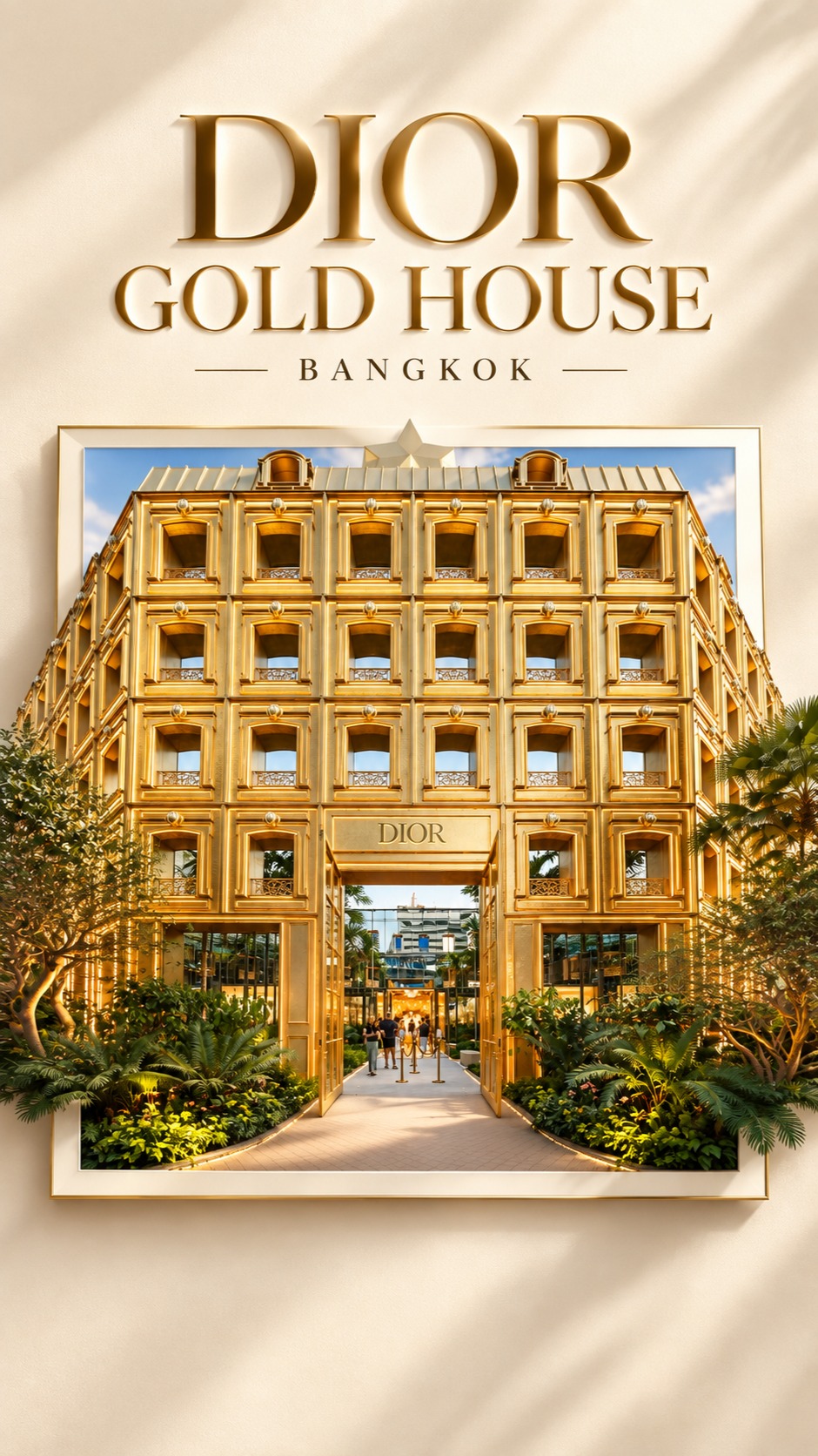 Dior Gold House and Cafe in Bangkok