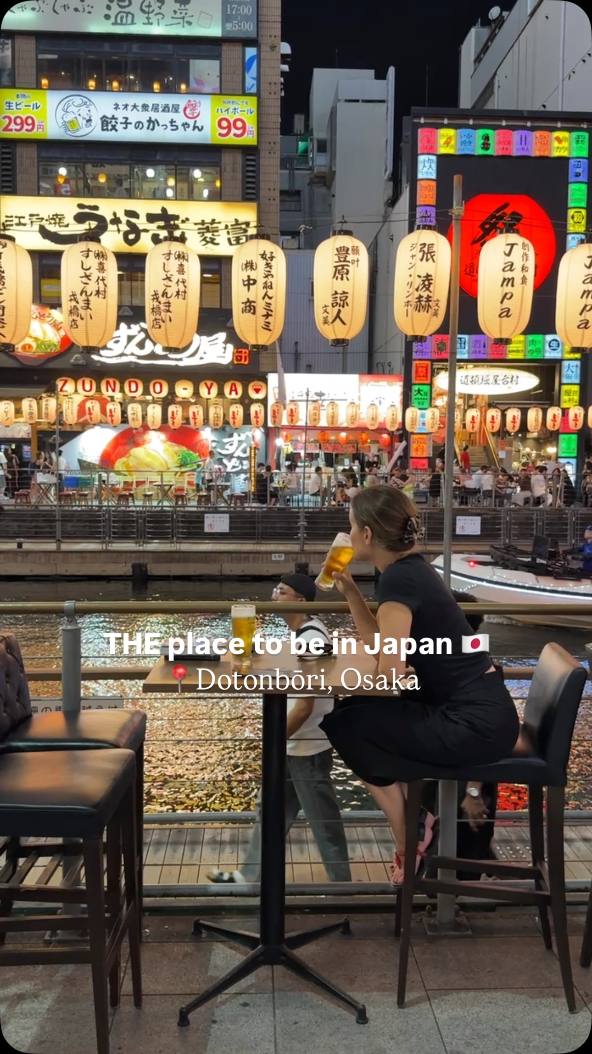 Dotonbori's Vibrant Nightlife and Canal Scenery